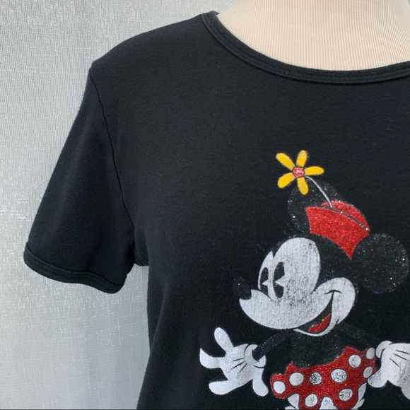 Vintage WALT DISNEY Minnie Mouse Black tshirt. - Picture 5 of 8